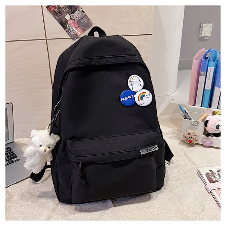 Cross-border backpack men's simple large-capacity travel backpack women's casual Japanese junior high school student high school college student school bag