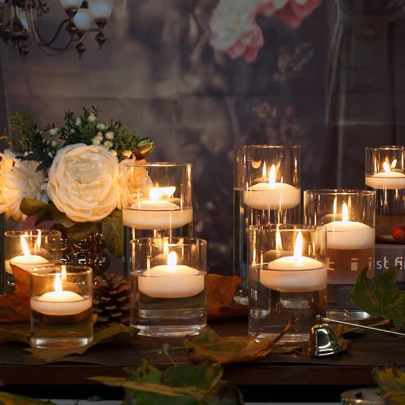 Water Floating Wax Candle Floating Candle Wedding Hotel Restaurant Birthday Candle Valentine's Day Romantic Candlelight Dinner Atmosphere