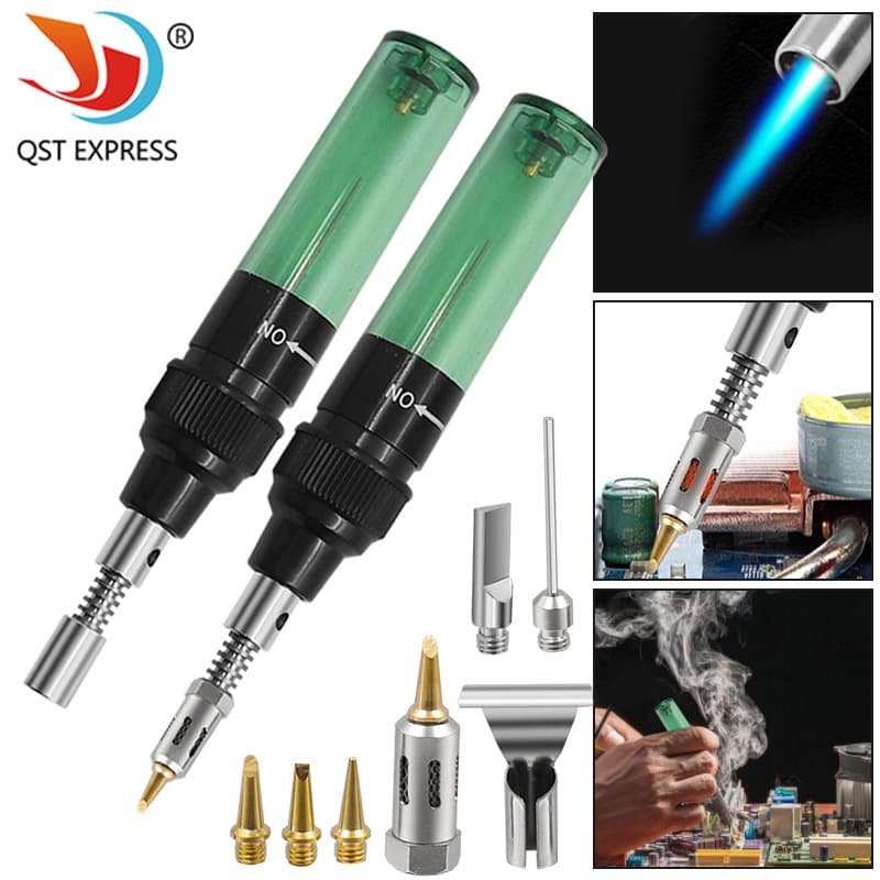 Portable mini gas soldering iron, household soldering and repair tool, pen-type gas soldering iron, gas soldering iron tip accessories