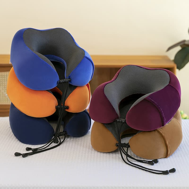 Memory Foam U-Shaped Pillow Travel Airplane Pillow Neck Pillow U-Shape Pillow LOGO Creative Neck Pillow Factory Wholesale
