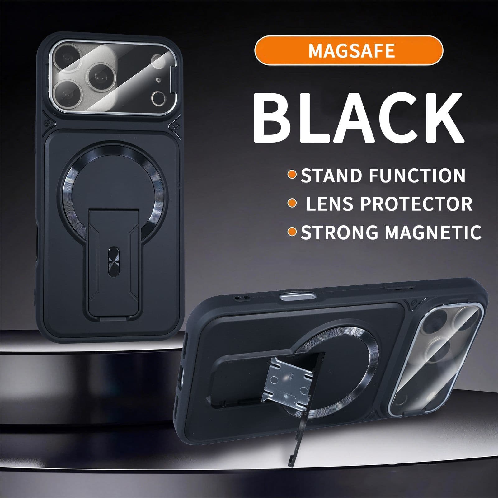Compatible with Apple 18 PRO MAX Invisible Stand Phone Case Magnetic Skin-Feel Apple 17 Full Coverage Protective Cover 16 Cross-Border