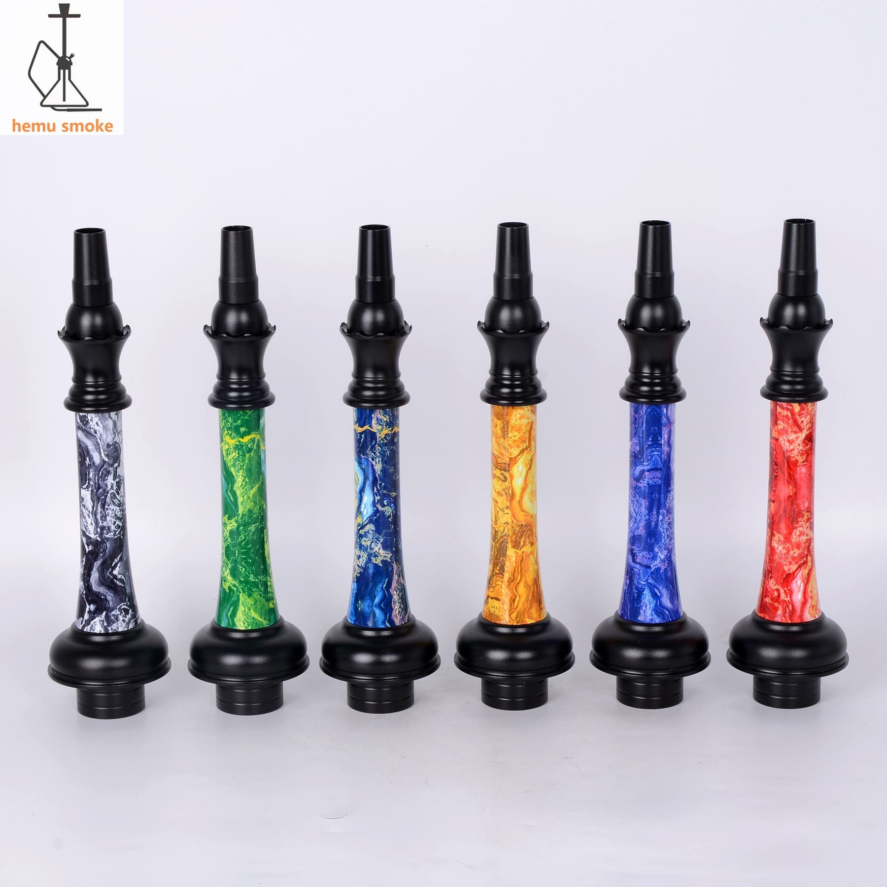 Amazon's new Arabian shisha aluminum alloy small oil painting style flower-wrapped hookah with engraved shisha pot