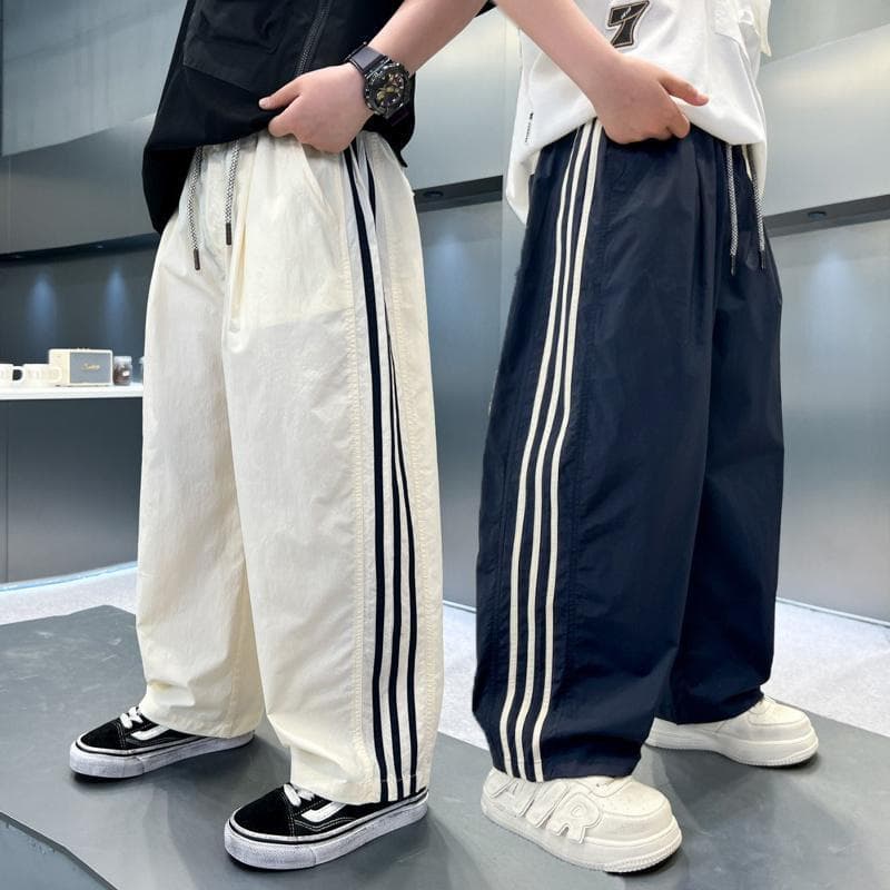 Boys Summer Thin Casual Pants 2026 New Style Big Kids Quick Dry Wide Leg Pants Boys Loose Breathable Casual Pants