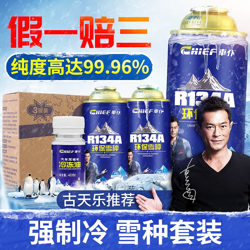 Chief R134a Automotive Refrigerant Car Air Conditioning Refrigerant Eco-Friendly Coolant Freon Car Refrigerant