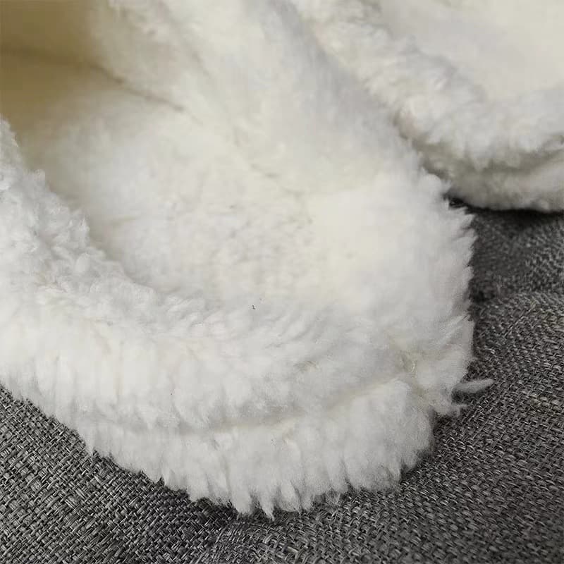Thick soft plush removable cotton inner liners for clogs, winter warm shoe covers with fluffy inserts
