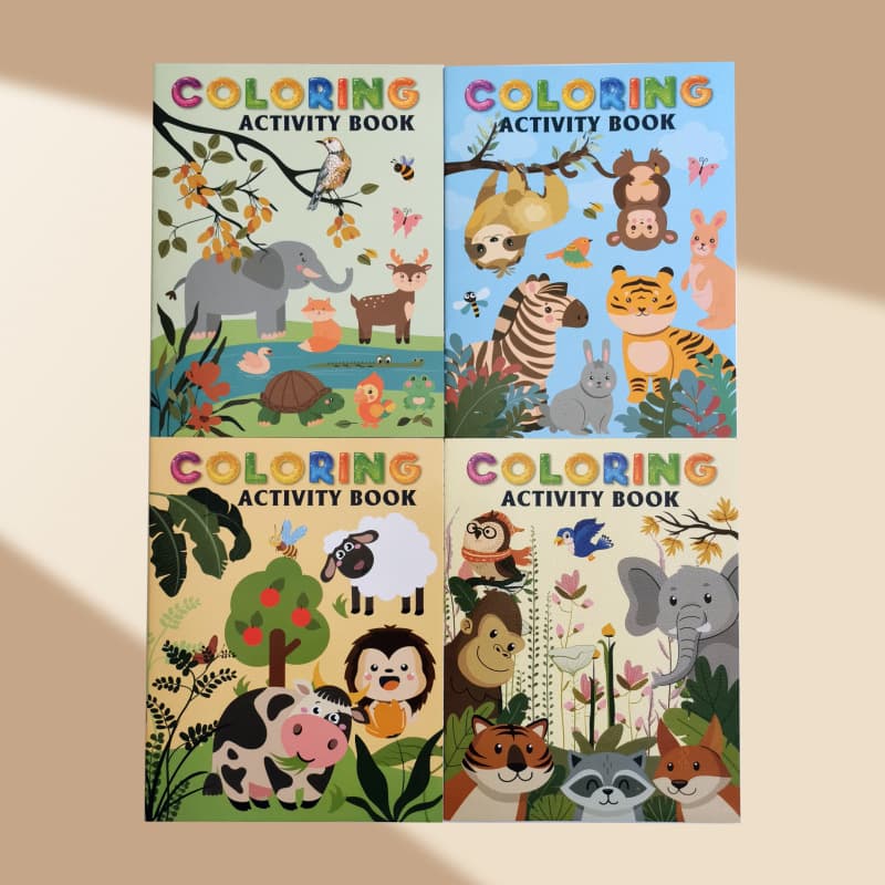 Coloring Activity Book Cross-Border Coloring Book Cartoon Animal Series Children's Coloring Doodle Book
