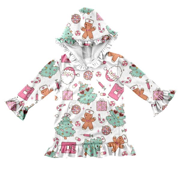 Premium export children's printed cute creative custom autumn hooded bathrobes