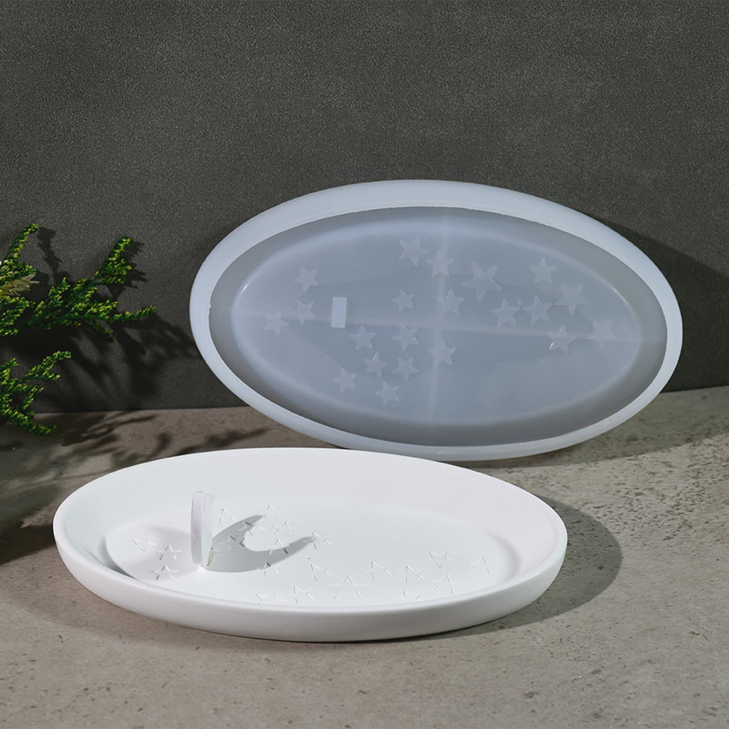 New DIY Resin Mold Star Moon Plate Silicone Mold INS Home Tray Storage Mold