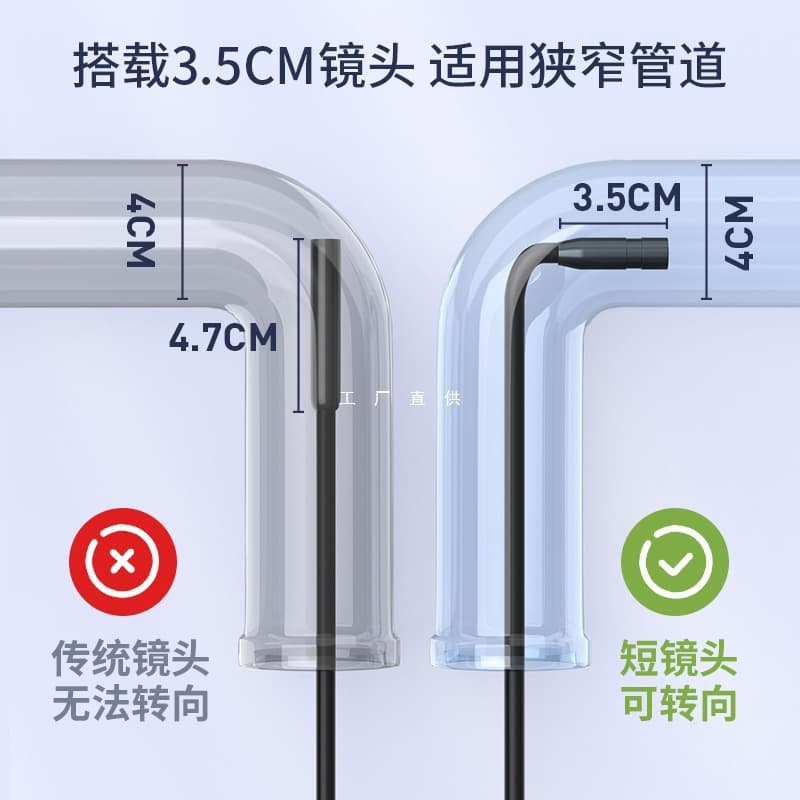 5-Megapixel Industrial Endoscope with High-Definition Camera for Automotive Engine Repair and Sewer Pipeline Visual Detector