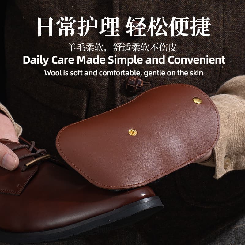 PVC Faux Wool Shoe Cleaning Gloves Factory Wholesale Polishing Leather Shoes Shoe Polish Cloth Durable Shoe Cleaning Tool