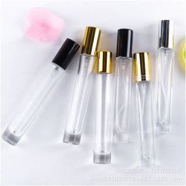 In Stock 10ml Square Round Hexagonal Glass Perfume Bottle Wholesale Sub-Bottling Empty Bottle Sample Spray Roller Bottle