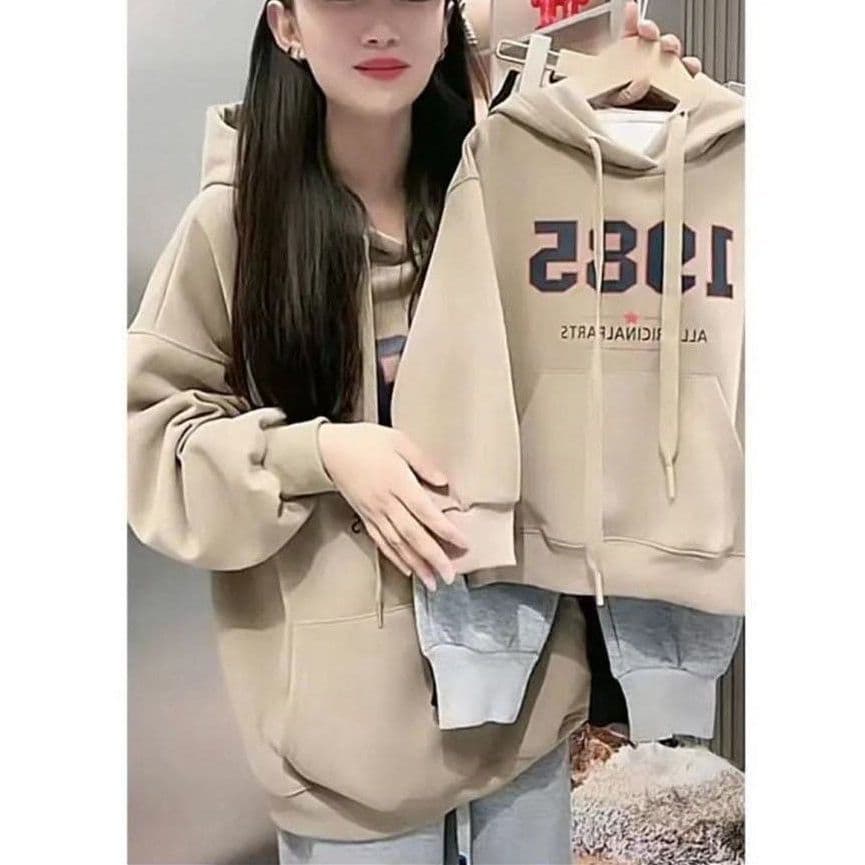 Internet celebrity parent-child wear new hooded sweatshirts for boys and girls, stylish tops for autumn and winter, fashionable loose long-sleeved clothes
