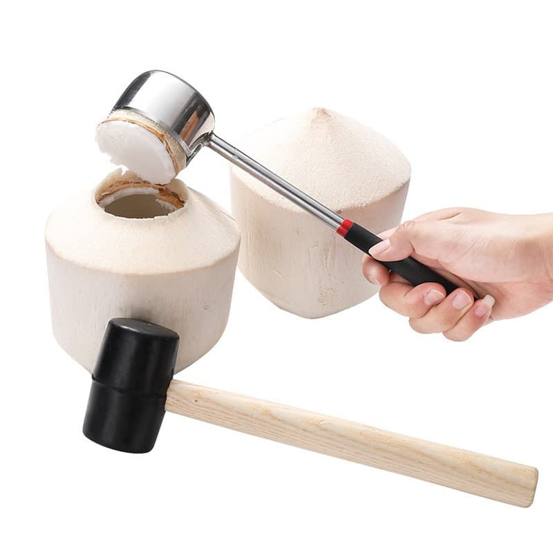Factory direct supply of stainless steel coconut opener, coconut shell opener, coconut knife, coconut drill, and other tools. In stock.