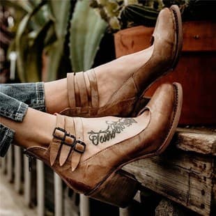 Factory European and American Summer New Chunky Heel Sandals for Women, Export Style, Large Size Women's Shoes, Buckle Pointed Toe Sandals, Women's Shoes Cross-border