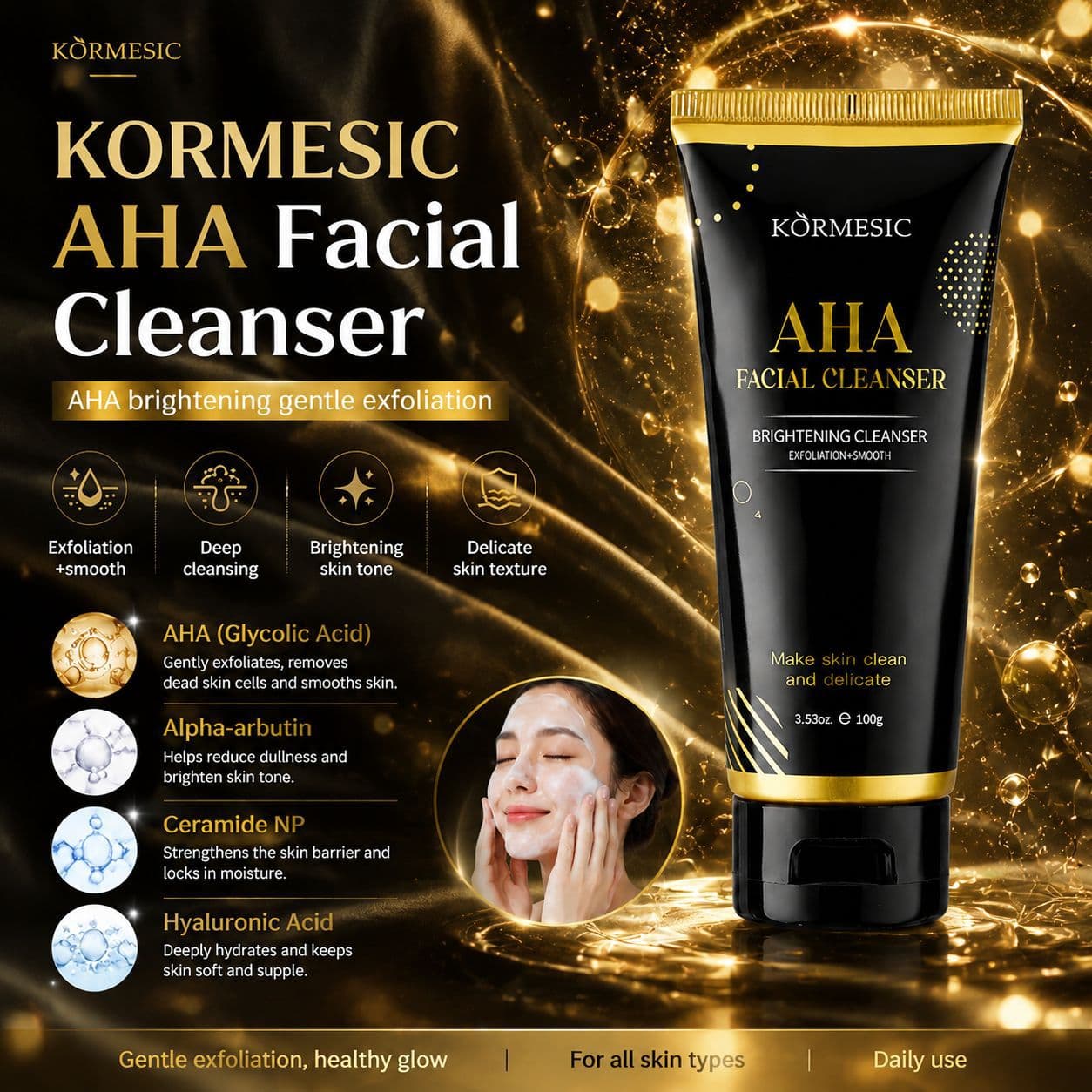 Philippines KORMESIC All-English Facial Cleanser, Deep Foam Cleanser, Cross-border Cleansing