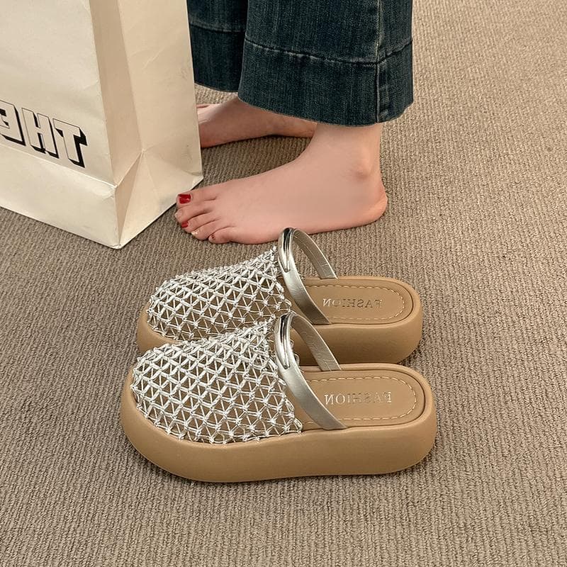 2026 Spring New Elevated Thick Sole Sandals for Women Beach Sandals Women's Shoes