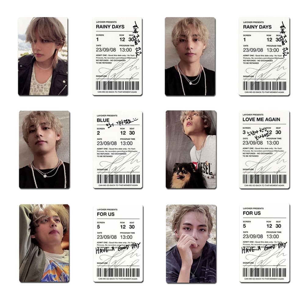 BTS V Taehyung Layover Album Small Card Random Card Kim Tae Hyung