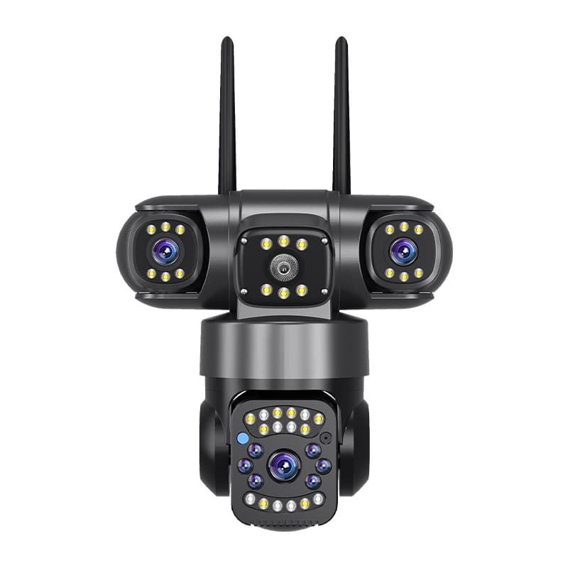 V380 Pro Surveillance Camera Triple Lens with Ethernet Port, WiFi Camera, Outdoor Bullet and PTZ Monitor