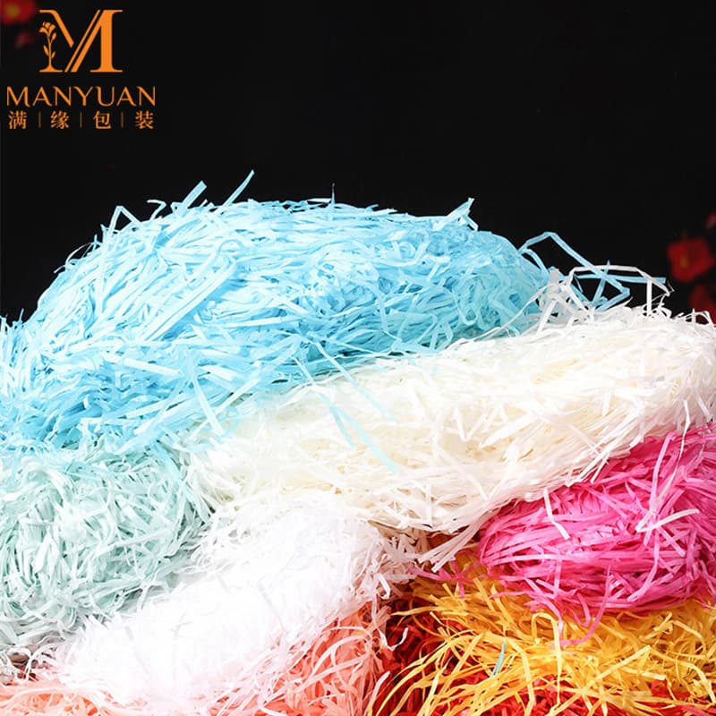 Birthday Wedding Celebration Filler Paper Fragrant Raffia Grass Gift Box Decoration Flower Light String Crumpled Paper Silk