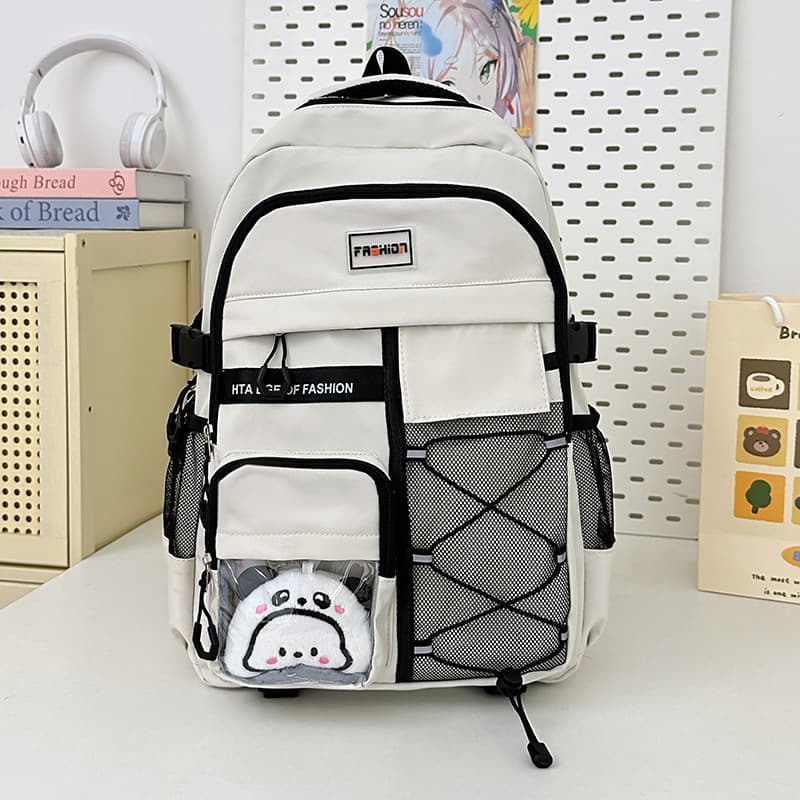 New Summer Backpack for Girls, Middle School Students, Spine-Protecting Lightweight Design, Large Capacity, Simple Casual Style