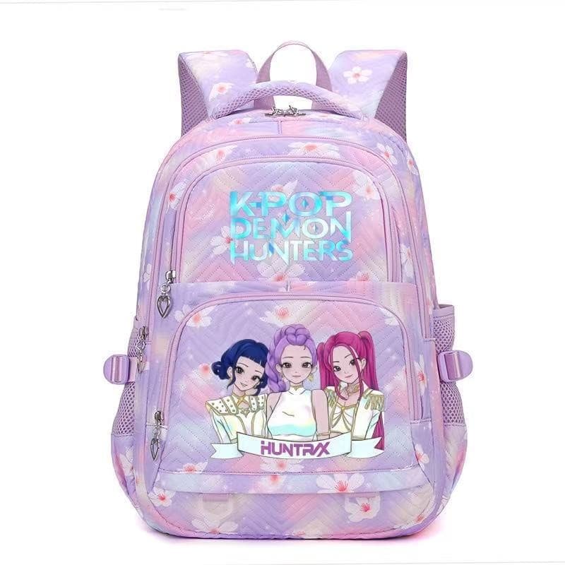 Kpop Demon Hunter Printed Backpack for Female Students, Large Capacity, Lightweight Casual Backpack, Trendy and Fashionable
