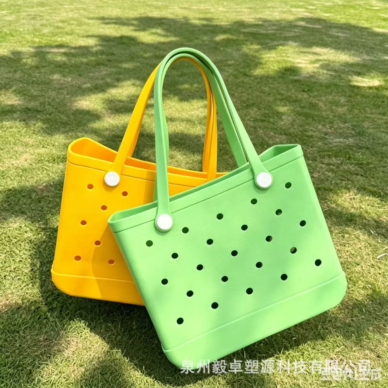 EVA Beach Bag European American Outdoor Mesh Bag EVA Mesh Bag Storage Bag Women's Handbag EVA Bag Large Capacity