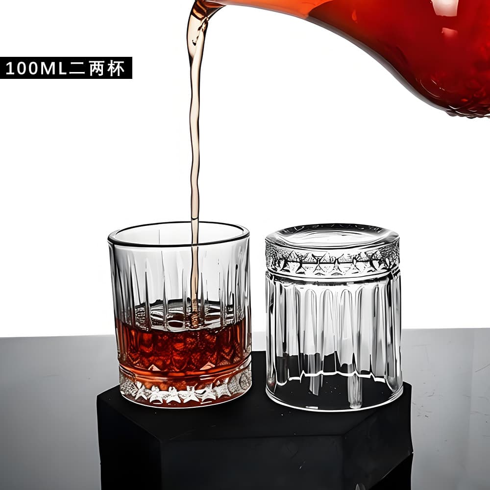 6 beer glasses, 2 liang white wine glasses set, household high-end crystal glass, high-end 2 liang spirits cup, foreign wine