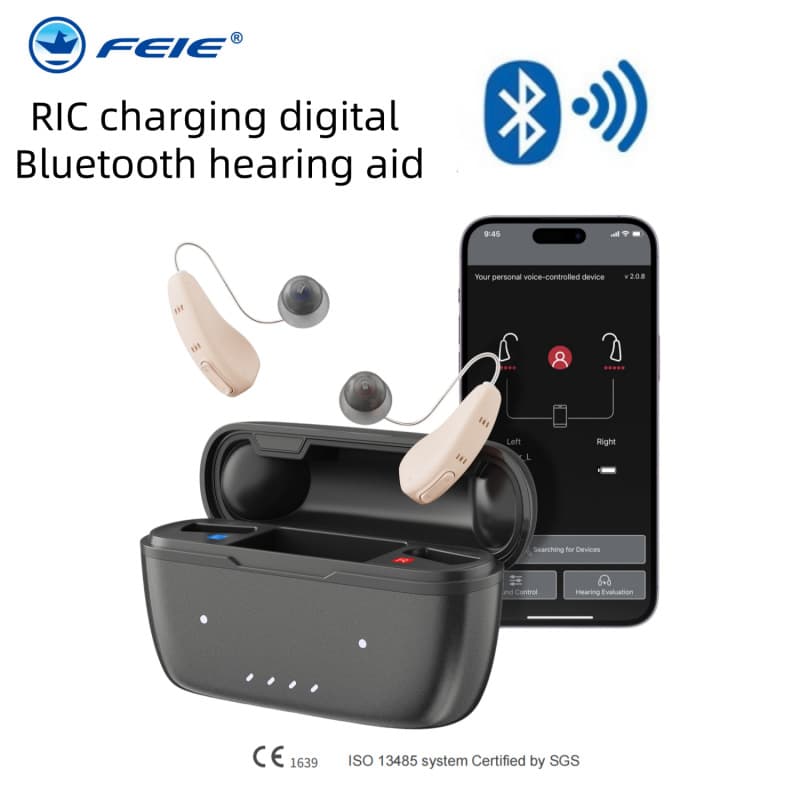 FeiE Cross-Border New Rechargeable RIC Hearing Aid Pair Bluetooth APP BTE Hearing Aid