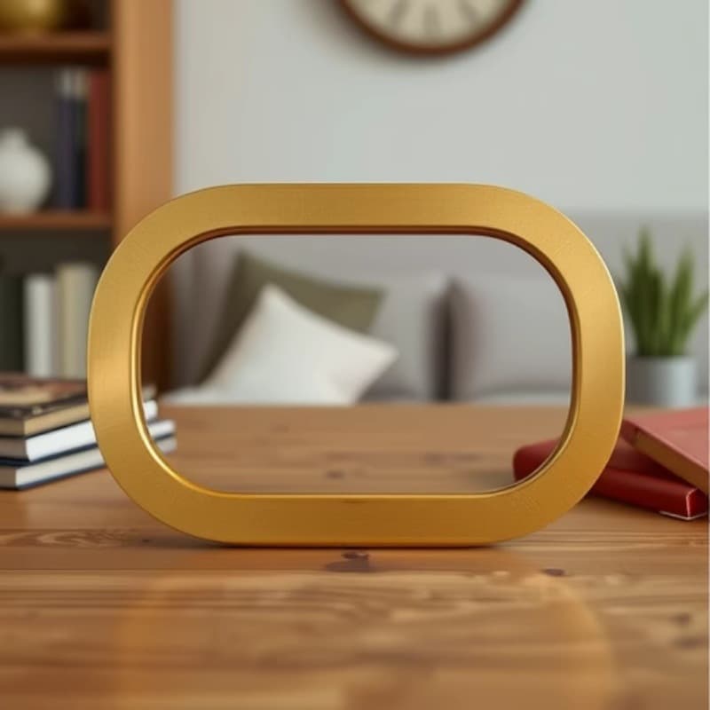 Wooden oval bag handle