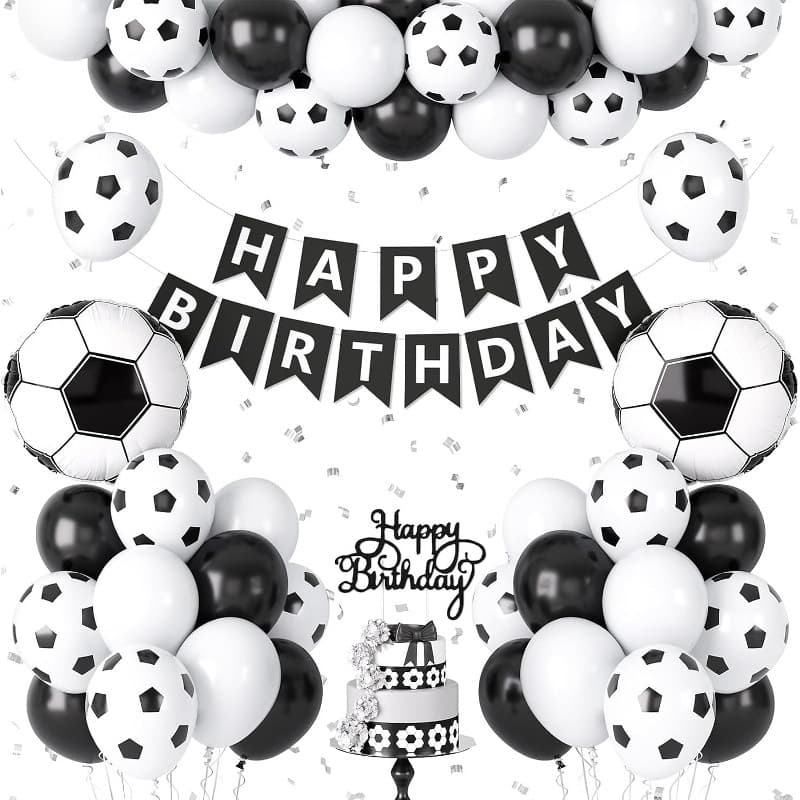 Cross-border wholesale football themed aluminum foil balloon set for boys birthday party background wall green theme decoration