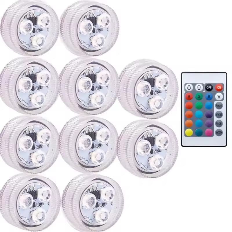 Colorful waterproof swimming pool light LED underwater light with lens diving light ice bucket light vase light fish tank light landscape light