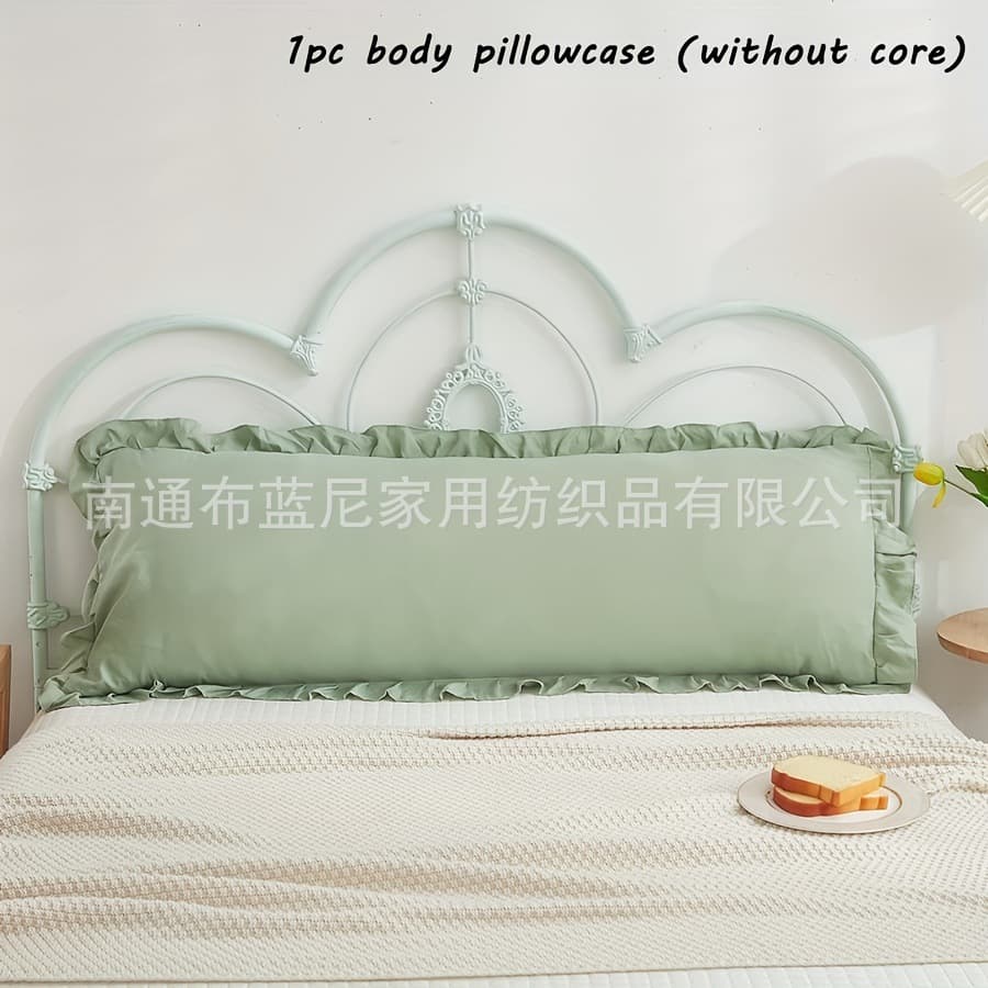 Cross-border export summer dormitory chemical fiber brushed 51x137cm American single-print long pillowcase.