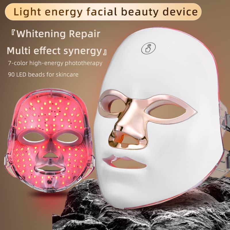 Cross-Border Seven-Color Photon LED Beauty Mask Red Light Facial Mask Device Phototherapy Beauty Salon LED Mask Skin Rejuvenation Device for Home Use