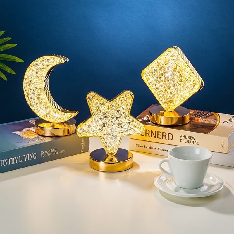 Cross-border Star Ambient Light Decorative Rechargeable Table Lamp Bedroom Dining Room USB Touch Bedside Lamp Night Light LED Night Light