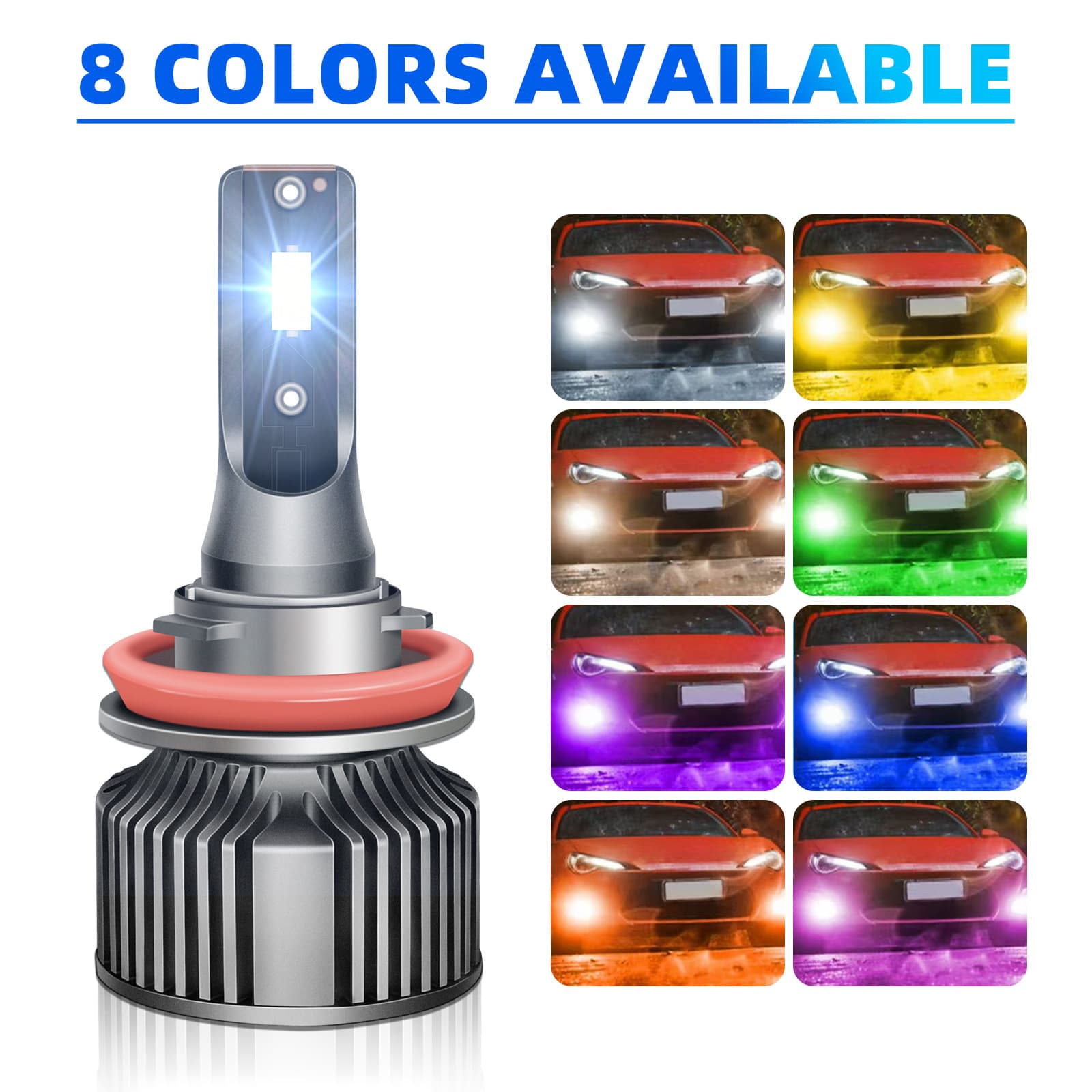 Cross-border Car LED Headlight H11 HB3 LED Car Light CSP Chip H4 H13 9007 Fog Light 9005 880 H7