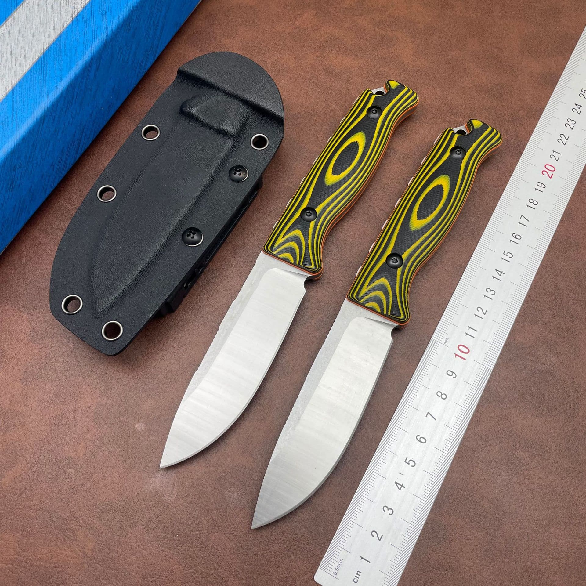Hot selling cross-border butterfly 15002 fixed knife with K sheath G10 handle outdoor camping portable sharp knife