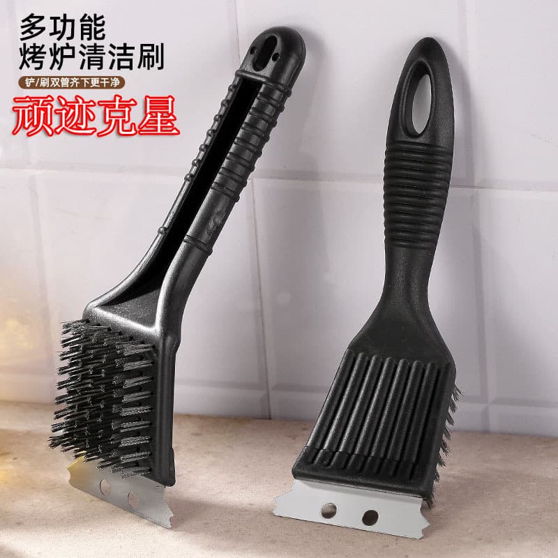 Wire BBQ Brush Copper Wire Grill Cleaning Brush Scraper Shovel Fork Clamp Knife Sweep Skewer BBQ SET