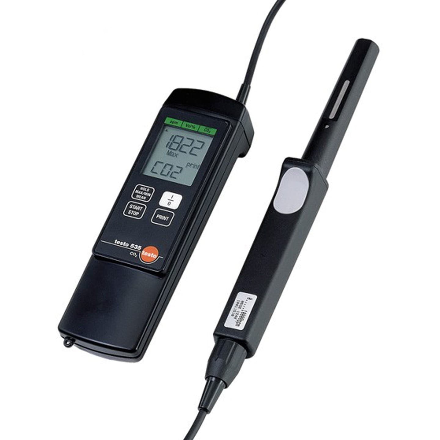 German Testo 535 Carbon Dioxide Detector CO2 Gas Tester Handheld Analyzer Alarm