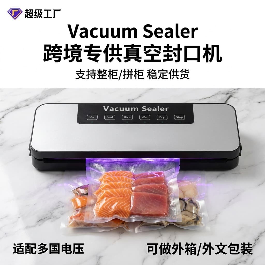 Custom Russian EU Standard Vacuum Packaging Machine Automatic Vacuum Sealer Kitchen Small High Suction Vacuum Machine