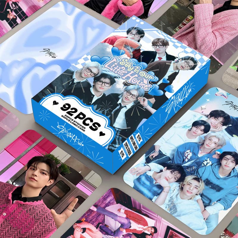 92 LOMO cards Straykids boxed double-sided small cards HD color printed photo cards photo cards greeting cards