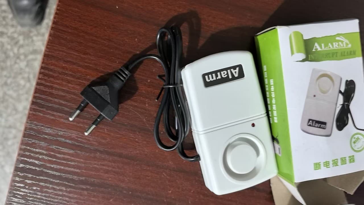 220V Power Failure Alarm with Round Plug
