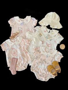 Baby Clothes Summer Baby Short Sleeve Bodysuit Summer Fashionable Casual Infant Super Cute Printed Diaper Shirt