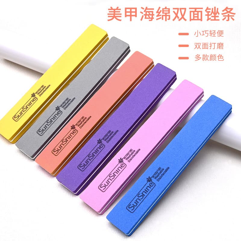Sponge Nail File Rectangular Nail Buffer Double-Sided Sponge Nail File Shaping and Smoothing Nail Art Tool