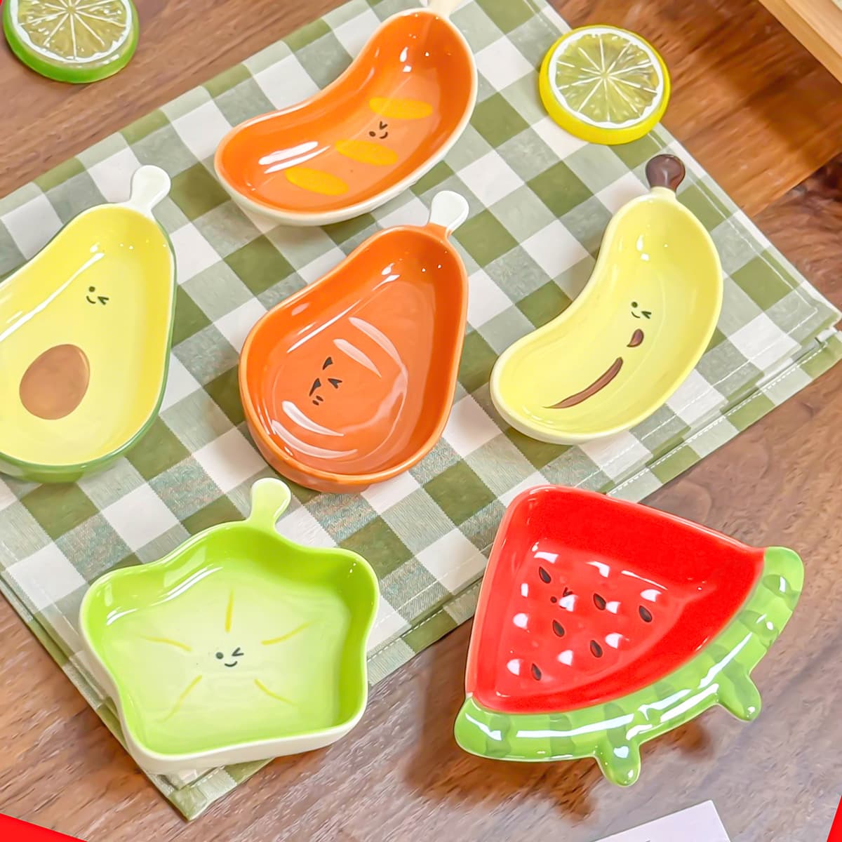 Cartoon Cute Lemon Tableware for Home Use, Creative Ceramic High-Value Fruit Plate, Salad Dessert Dish, Fruit Plate