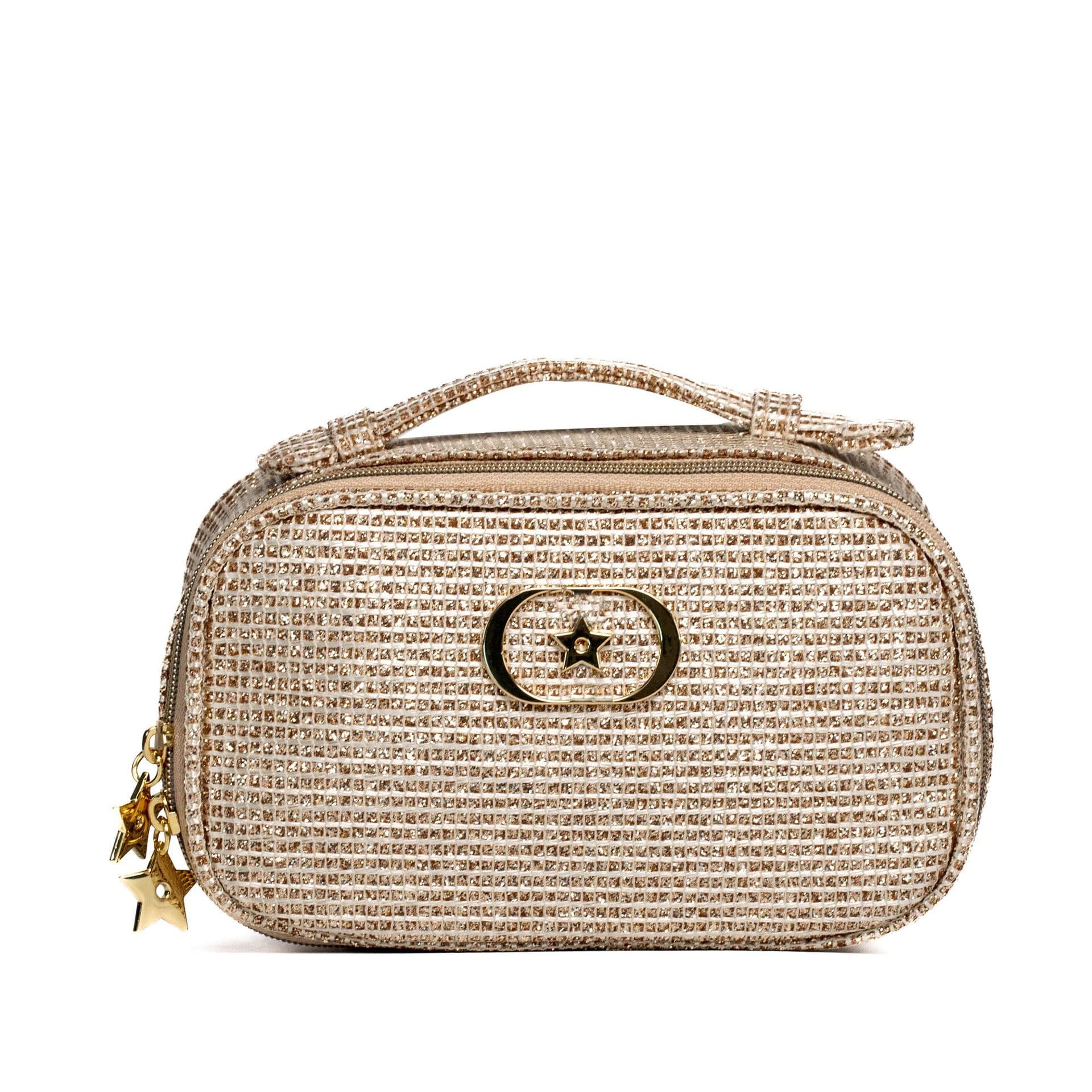 Gold Glitter Thread Handbag Cosmetic Bag from Same Source as Counter, Major Brand Bag Source Factory, 72-Hour Sampling