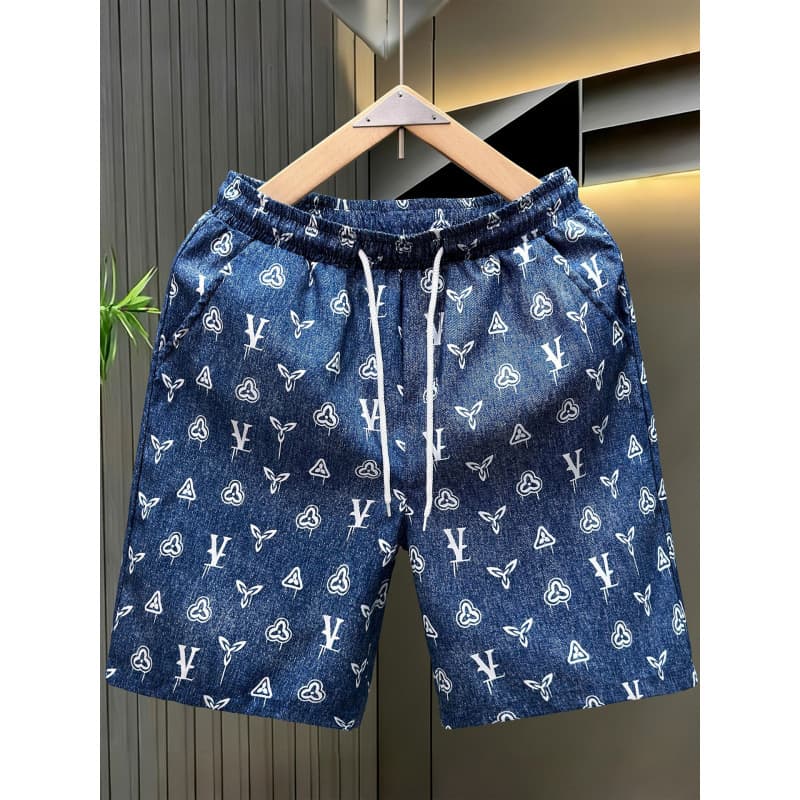 Men's five-point pants cross-border foreign trade summer beach pants men's casual running sports shorts men's five-point straight pants trendy