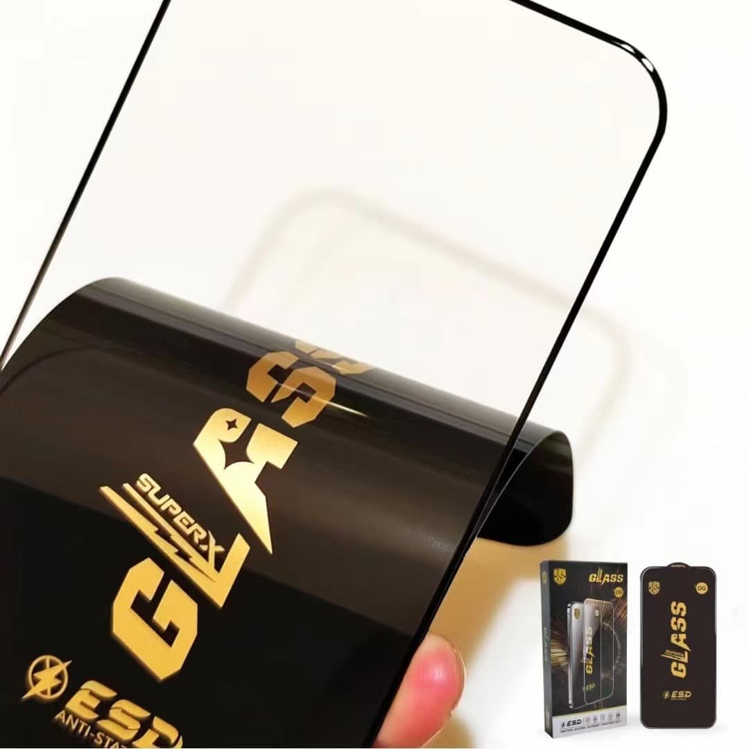 For iPhone 17 16 15/Pro Max OG Glass Anti-Static High-Aluminum Super Large Curve