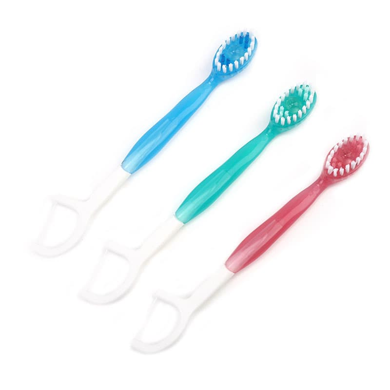 Burst Bead Toothbrush Disposable Travel Portable No-Rinse Soft Bristle Mini Clean Dental Floss Toothpick Toothbrush Single Pack