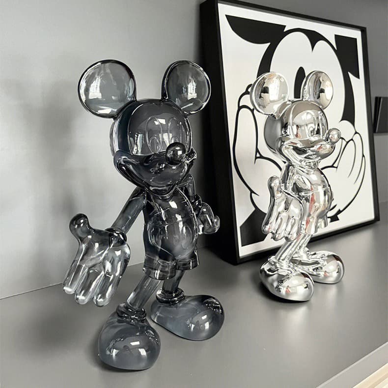 Luxury Wine Cabinet Cartoon Mickey Mouse Desktop Figurine Ornament, Internet-Famous Home Living Room Hallway TV Cabinet Decoration