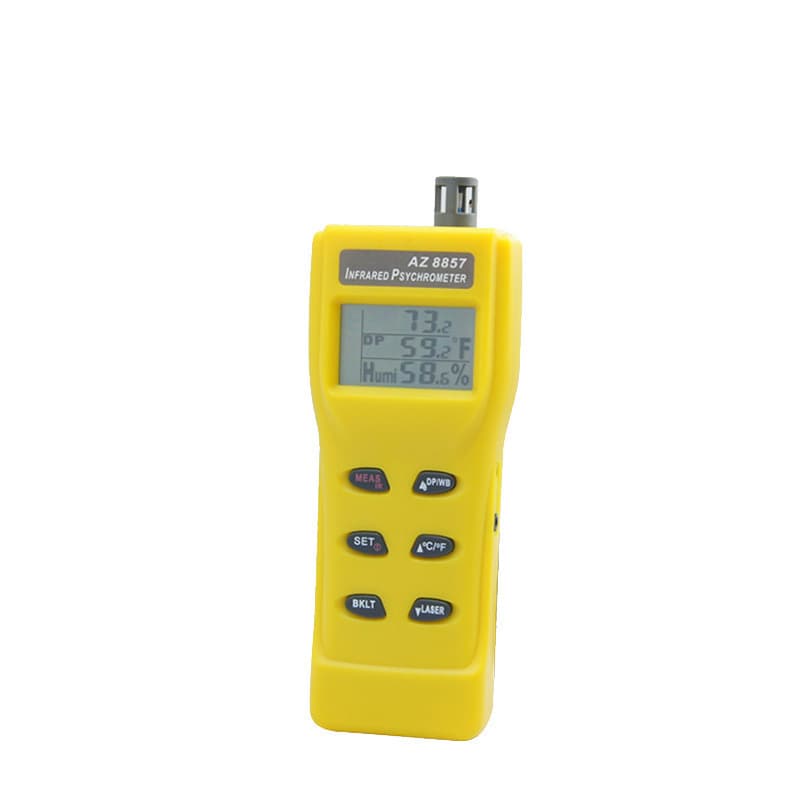 Taiwan Hengxin AZ8857 Multi-function Non-contact Infrared Thermometer Temperature Humidity Dew Point Wet Bulb Temperature Measurement